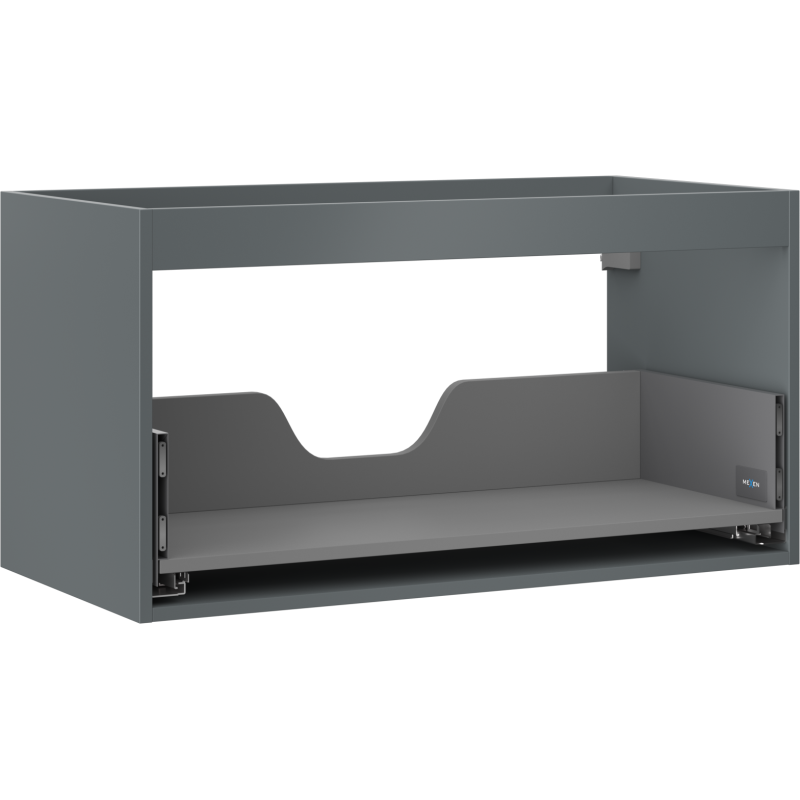 Mexen Box-A corps de l'armoire sous-lavabo 90 cm, 1 tiroir, graphite mat - 91AX0-0900-470-1-66
