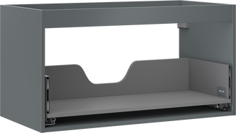 Mexen Box-A corps de meuble sous lavabo 90 cm, 1 tiroir, graphite mat - 91AX0-0900-470-1-66