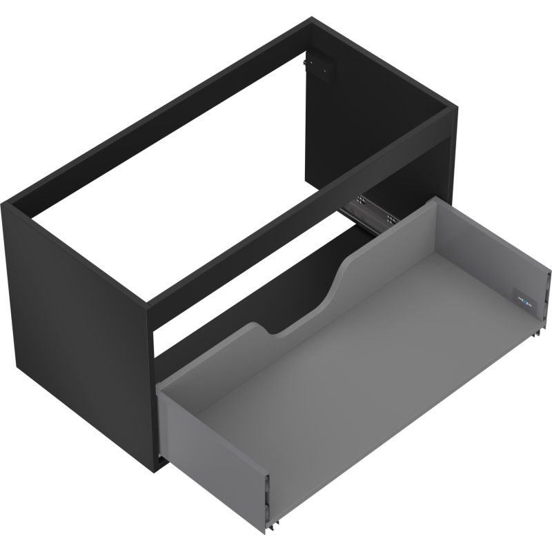 Mexen Box-A corps de meuble sous-vasque 90 cm, 1 tiroir, noir mat - 91AX0-0900-470-1-71