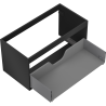 Mexen Box-A corps de meuble sous-vasque 90 cm, 1 tiroir, noir mat - 91AX0-0900-470-1-71