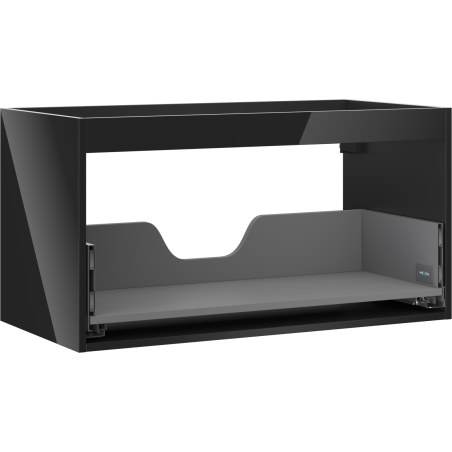 Mexen Box-A corps de meuble sous-lavabo 90 cm, 1 tiroir, noir brillant - 91AX0-0900-470-1-70