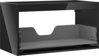 Mexen Box-A corps de meuble sous-lavabo 90 cm, 1 tiroir, noir brillant - 91AX0-0900-470-1-70