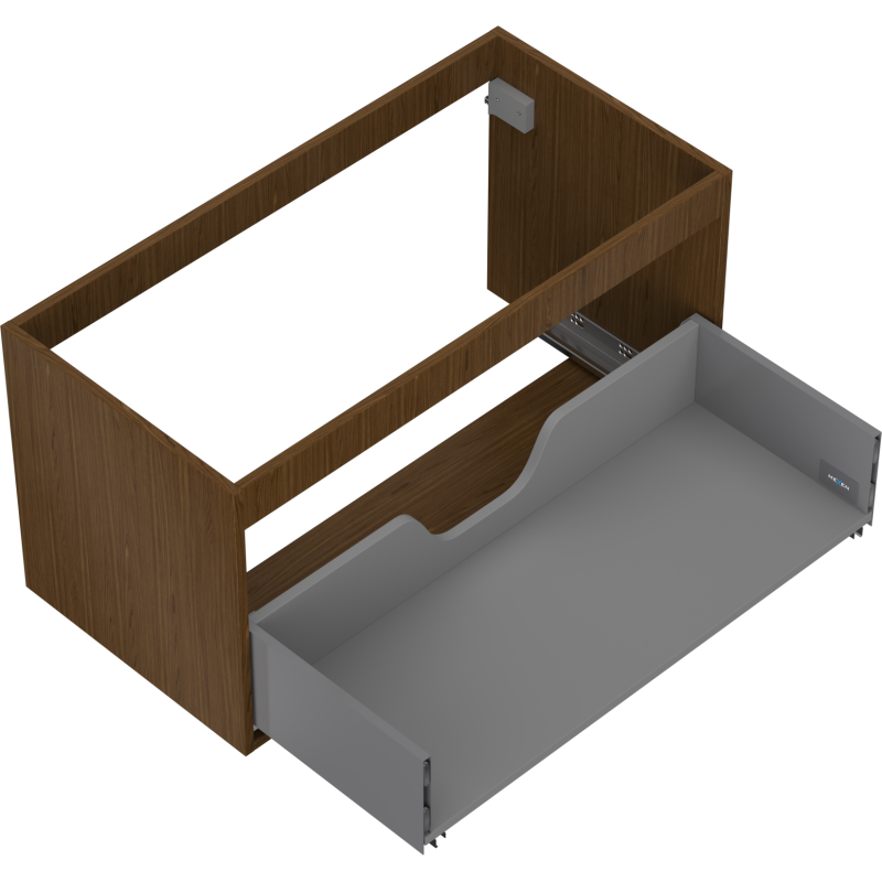 Mexen Box-A corps de meuble sous-lavabo 90 cm, 1 tiroir, noyer - 91AX0-0900-470-1-86