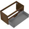 Mexen Box-A corps de meuble sous-lavabo 90 cm, 1 tiroir, noyer - 91AX0-0900-470-1-86