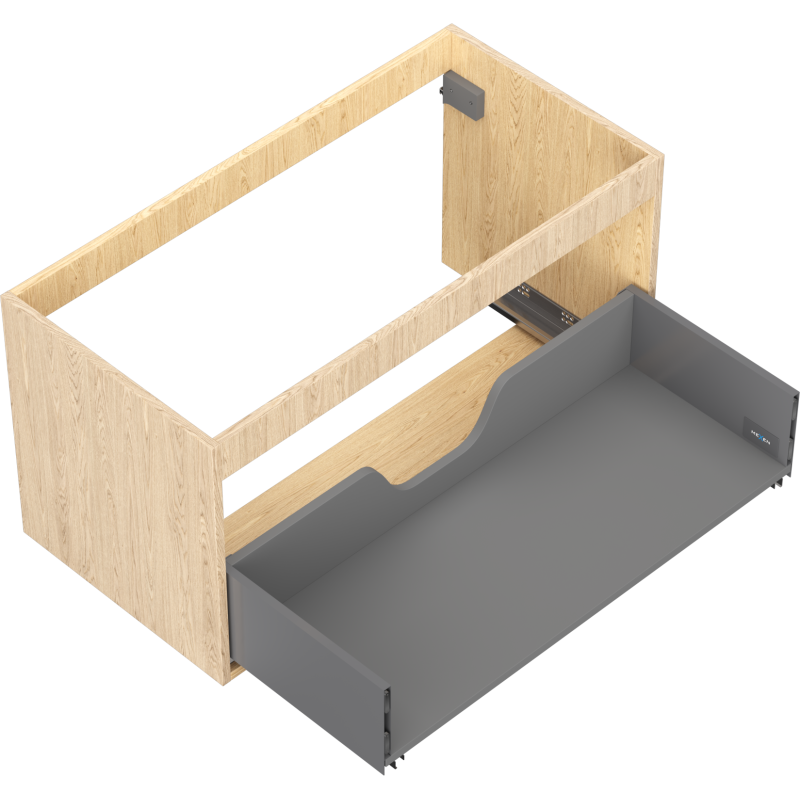 Mexen Box-A corps de l'armoire sous-lavabo 90 cm, 1 tiroir, chêne - 91AX0-0900-470-1-81