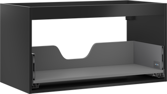 Mexen Box-A corps de meuble sous-vasque 90 cm, 1 tiroir, noir mat - 91AX0-0900-470-1-71