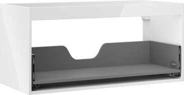 Mexen Box-A structure de meuble sous lavabo 100 cm, 1 tiroir, blanc brillant - 91AX0-1000-470-1-00