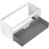 Mexen Box-A corps du meuble sous-lavabo 100 cm, 1 tiroir, blanc brillant - 91AX0-1000-470-1-00
