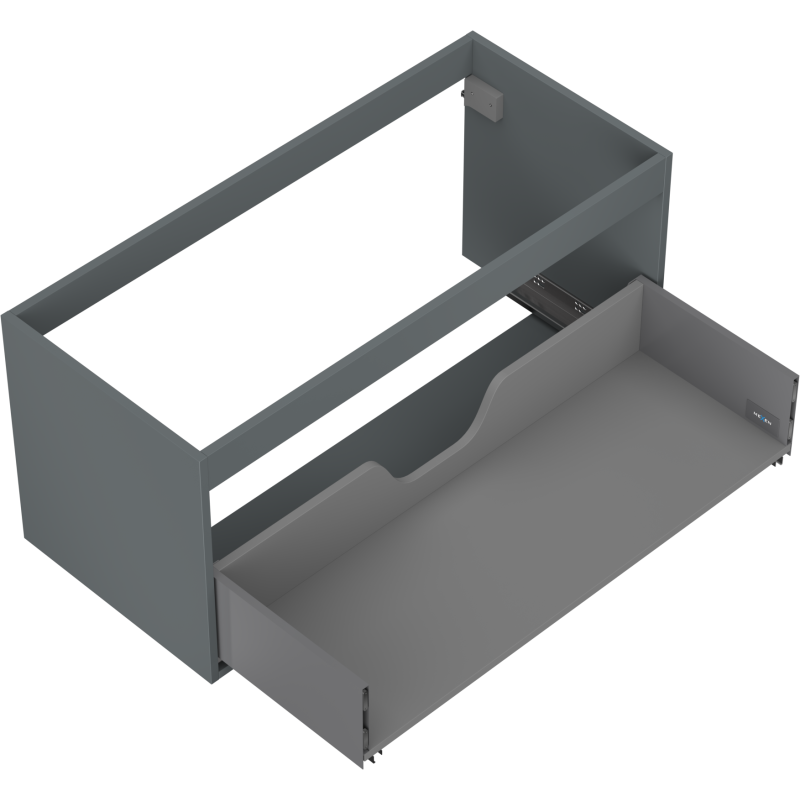 Mexen Box-A corps de meuble sous-lavabo 100 cm, 1 tiroir, graphite mat - 91AX0-1000-470-1-66