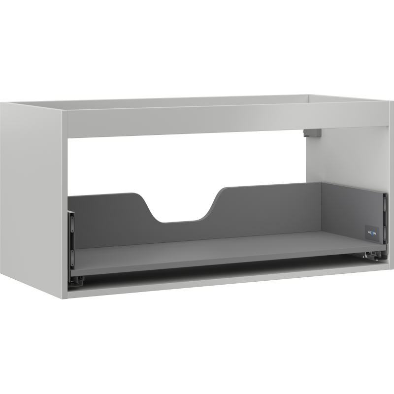 Corps de meuble sous-vasque Mexen Box-A 100 cm, 1 tiroir, gris mat - 91AX0-1000-470-1-62