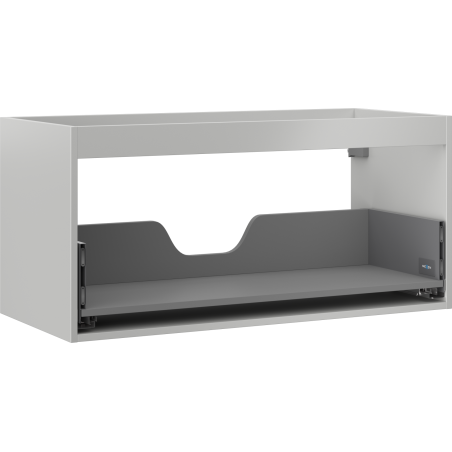 Corps de meuble sous-vasque Mexen Box-A 100 cm, 1 tiroir, gris mat - 91AX0-1000-470-1-62
