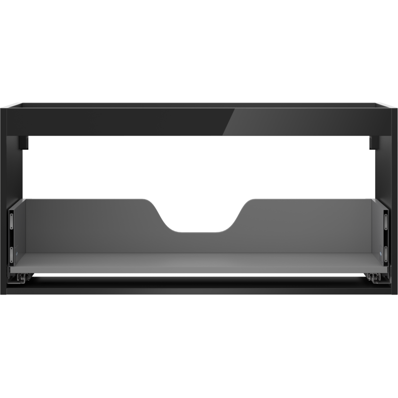Mexen Box-A structure de meuble sous lavabo 100 cm, 1 tiroir, noir brillant - 91AX0-1000-470-1-70