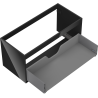 Mexen Box-A structure de meuble sous lavabo 100 cm, 1 tiroir, noir brillant - 91AX0-1000-470-1-70
