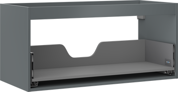 Mexen Box-A corps de meuble sous-lavabo 100 cm, 1 tiroir, graphite mat - 91AX0-1000-470-1-66