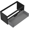 Mexen Box-A corps de meuble sous lavabo 100 cm, 1 tiroir, noir mat - 91AX0-1000-470-1-71