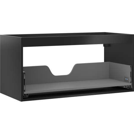 Mexen Box-A corps de meuble sous lavabo 100 cm, 1 tiroir, noir mat - 91AX0-1000-470-1-71