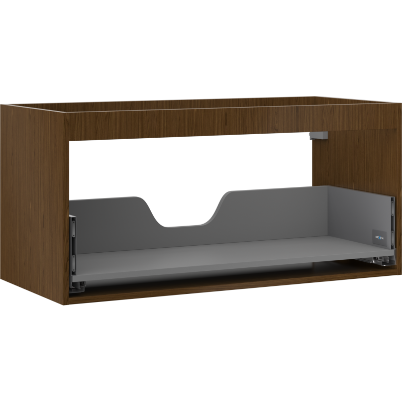 Mexen Box-A cadre de meuble-lavabo 100 cm, 1 tiroir, noyer - 91AX0-1000-470-1-86