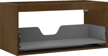 Mexen Box-A châssis de meuble sous-lavabo 100 cm, 1 tiroir, noyer - 91AX0-1000-470-1-86