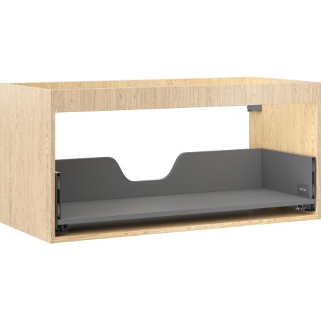 Mexen Box-A corps de meuble sous lavabo 100 cm, 1 tiroir, chêne - 91AX0-1000-470-1-81