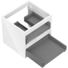 Mexen Box-A corps d'armoire sous-vasque 50 cm, 2 tiroirs, blanc brillant - 91AX0-0500-470-2-00