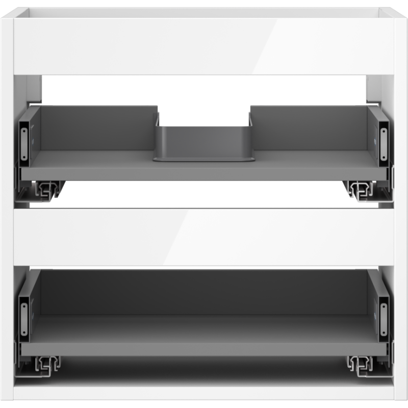 Mexen Box-A corps de meuble sous-lavabo 50 cm, 2 tiroirs, blanc brillant - 91AX0-0500-470-2-00