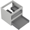 Corps de meuble sous-lavabo Mexen Box-A 50 cm, 2 tiroirs, gris mat - 91AX0-0500-470-2-62