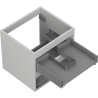 Corps de meuble sous-lavabo Mexen Box-A 50 cm, 2 tiroirs, gris mat - 91AX0-0500-470-2-62