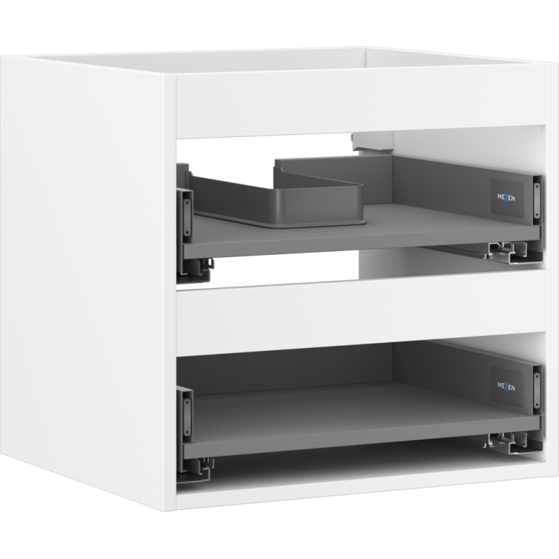 Mexen Box-A corps du meuble sous-vasque 50 cm, 2 tiroirs, blanc mat - 91AX0-0500-470-2-01