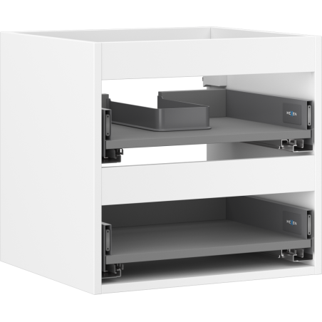 Mexen Box-A corps du meuble sous-vasque 50 cm, 2 tiroirs, blanc mat - 91AX0-0500-470-2-01