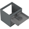 Mexen Box-A corps de meuble sous-lavabo 50 cm, 2 tiroirs, graphite mat - 91AX0-0500-470-2-66