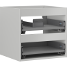 Corps de meuble sous-lavabo Mexen Box-A 50 cm, 2 tiroirs, gris mat - 91AX0-0500-470-2-62