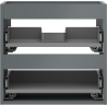 Mexen Box-A corps de meuble sous-lavabo 50 cm, 2 tiroirs, graphite mat - 91AX0-0500-470-2-66