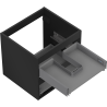 Mexen Box-A corps de meuble sous-lavabo 50 cm, 2 tiroirs, noir mat - 91AX0-0500-470-2-71