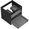 Mexen Box-A corps de meuble sous-lavabo 50 cm, 2 tiroirs, noir mat - 91AX0-0500-470-2-71