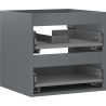 Mexen Box-A corps de meuble sous-lavabo 50 cm, 2 tiroirs, graphite mat - 91AX0-0500-470-2-66