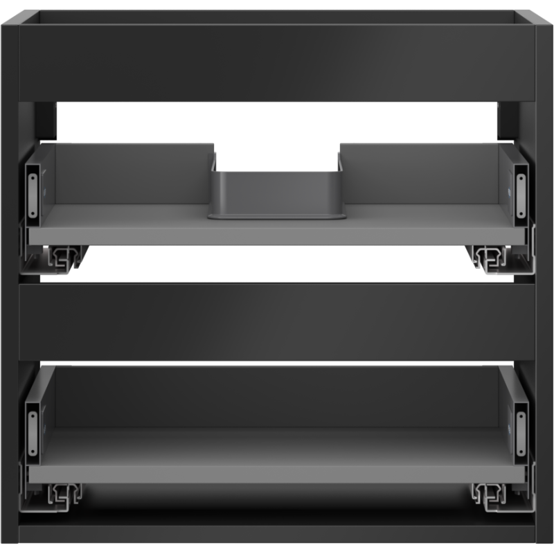 Mexen Box-A corps de meuble sous-lavabo 50 cm, 2 tiroirs, noir mat - 91AX0-0500-470-2-71