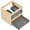 Casier de lavabo 50 cm, 2 tiroirs, chêne - 91AX0-0500-470-2-81