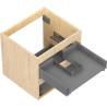 Mexen Box-A caisson d'armoire sous vasque 50 cm, 2 tiroirs, chêne - 91AX0-0500-470-2-81