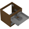Mexen Box-A corps de meuble sous-vasque 50 cm, 2 tiroirs, noyer - 91AX0-0500-470-2-86