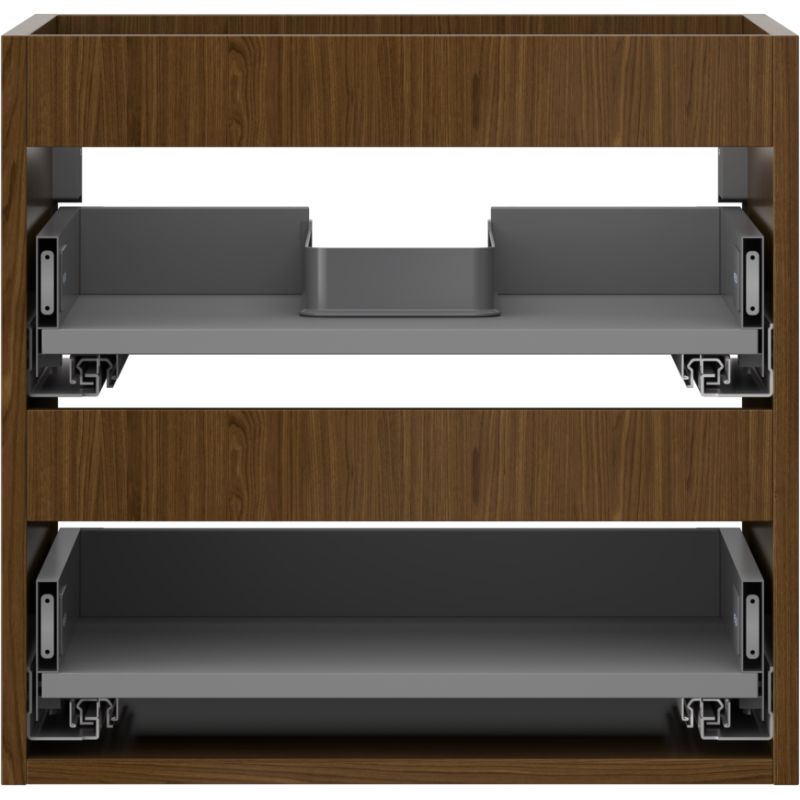 Mexen Box-A corps de meuble sous-lavabo 50 cm, 2 tiroirs, noyer - 91AX0-0500-470-2-86