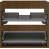 Mexen Box-A corps de meuble sous-vasque 50 cm, 2 tiroirs, noyer - 91AX0-0500-470-2-86