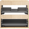 Mexen Box-A caisson d'armoire sous vasque 50 cm, 2 tiroirs, chêne - 91AX0-0500-470-2-81
