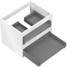 Mexen Box-A corps d'armoire sous lavabo 60 cm, 2 tiroirs, blanc brillant - 91AX0-0600-470-2-00