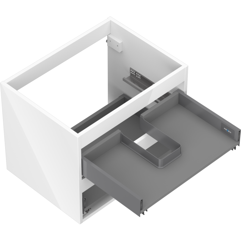 Mexen Box-A corps de meuble sous lavabo 60 cm, 2 tiroirs, blanc brillant - 91AX0-0600-470-2-00