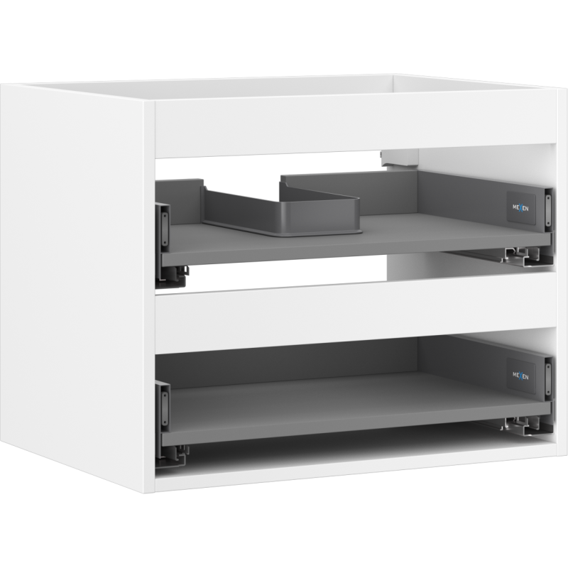 Mexen Box-A corps de meuble sous-vasque 60 cm, 2 tiroirs, blanc mat - 91AX0-0600-470-2-01