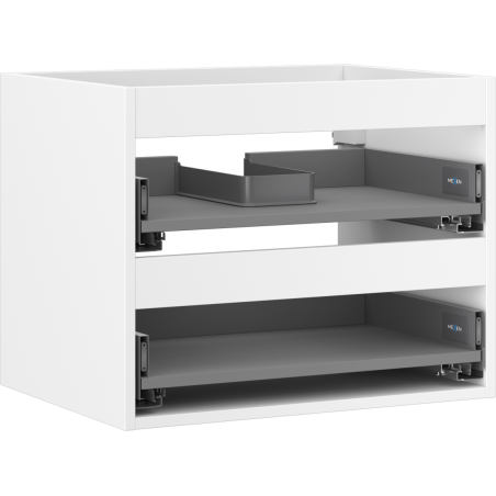 Mexen Box-A corps de meuble sous lavabo 60 cm, 2 tiroirs, blanc mat - 91AX0-0600-470-2-01