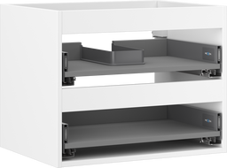 Mexen Box-A corps de meuble sous-vasque 60 cm, 2 tiroirs, blanc mat - 91AX0-0600-470-2-01