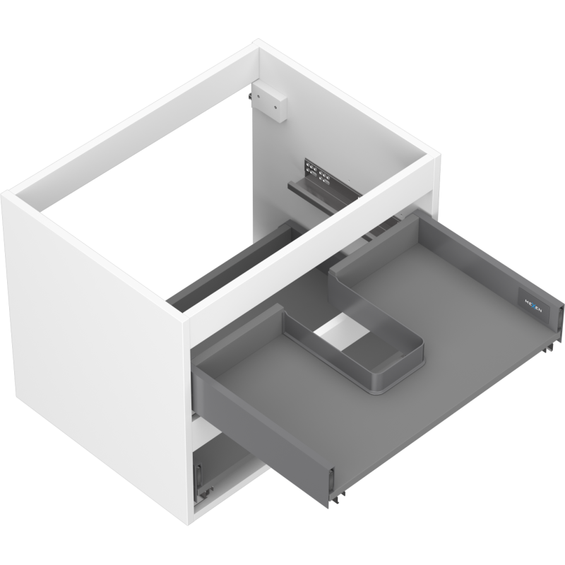 Mexen Box-A corps de meuble sous-vasque 60 cm, 2 tiroirs, blanc mat - 91AX0-0600-470-2-01