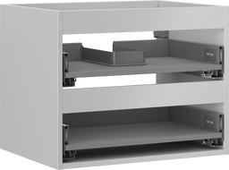 Mexen Box-A corps de meuble sous-lavabo 60 cm, 2 tiroirs, gris mat - 91AX0-0600-470-2-62
