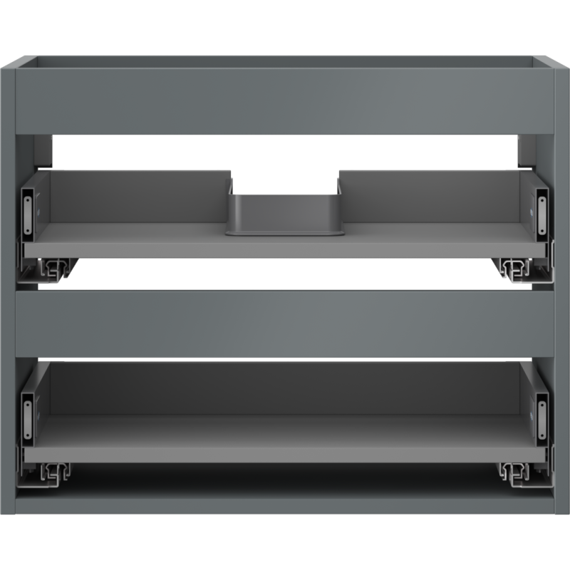 Mexen Box-A corps de meuble sous lavabo 60 cm, 2 tiroirs, graphite mat - 91AX0-0600-470-2-66